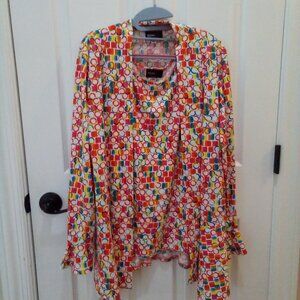 Multi color twin set.  XXL.
